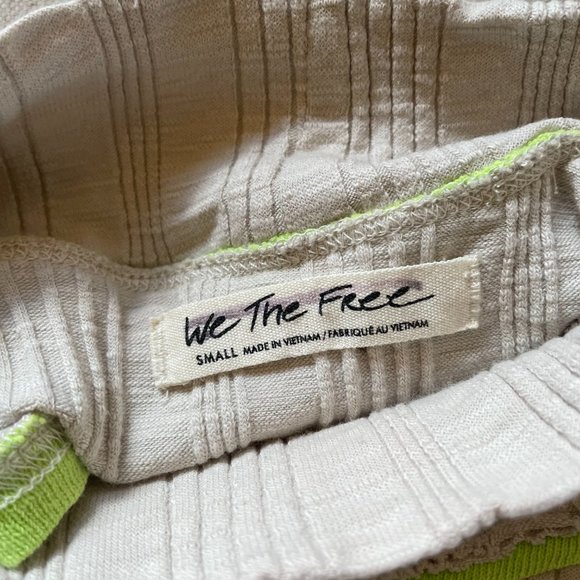 WE THE FREE Women's Oatmeal Ribbed Mockneck Tank Small - Picture 5 of 7